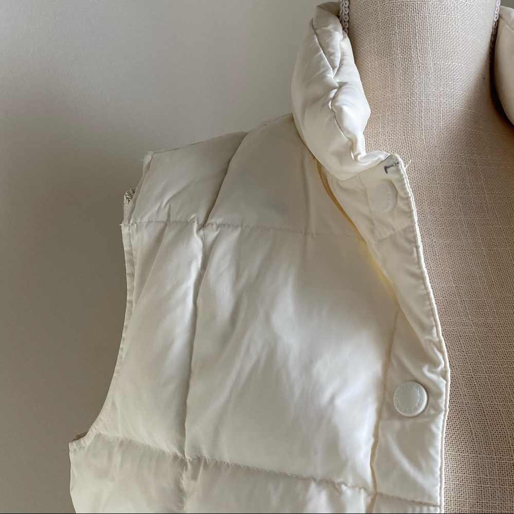 Lands' End Off-White Puffer Vest, S - Picture 5 of 16